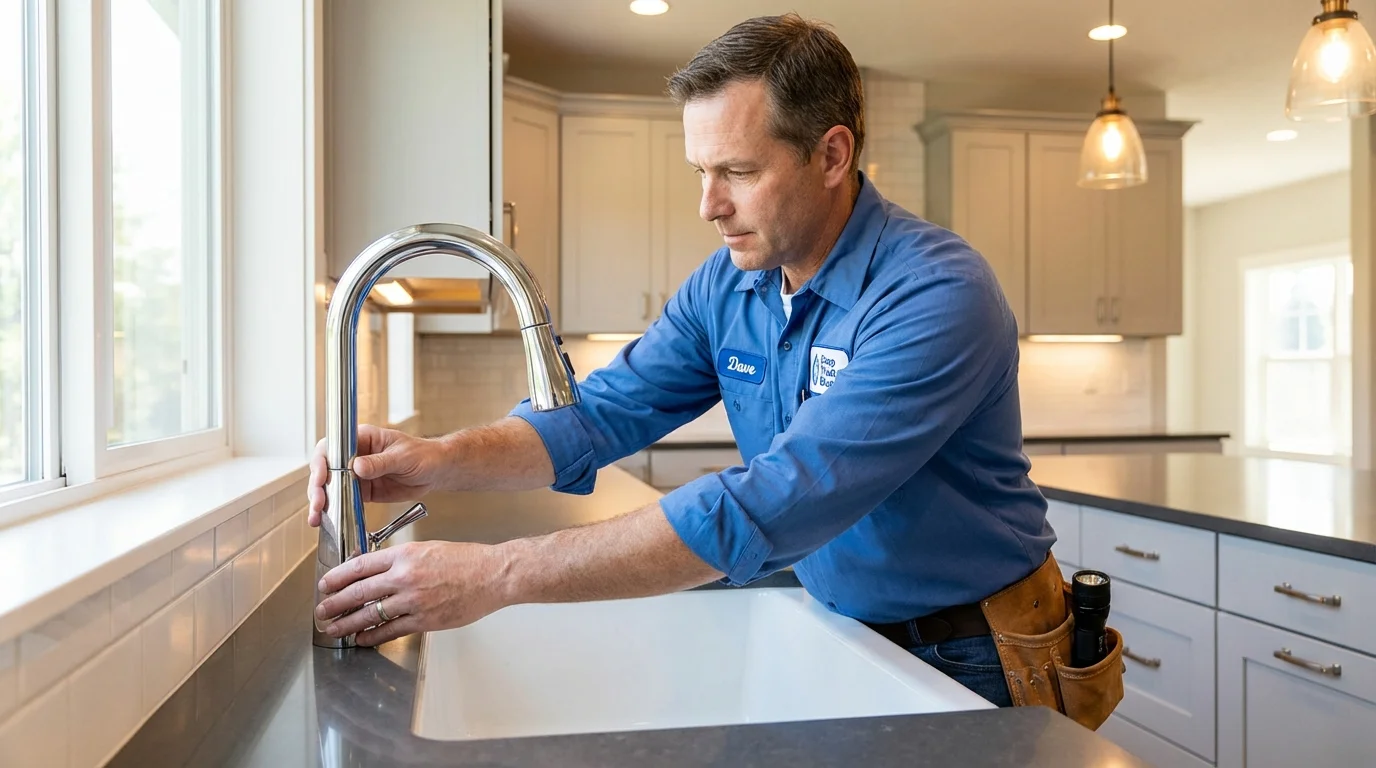 Kitchen faucet installation by Johns Plumbing LLC in Aliceville